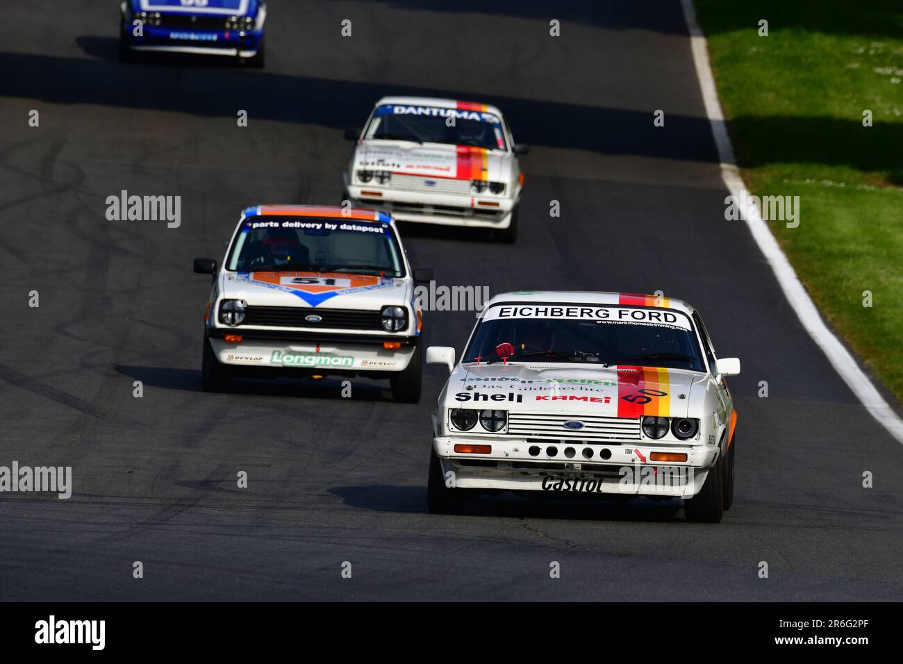 Mark Thomas, Ford Capri, HRDC ‘Gerry Marshall’ Trophy Series, oltre 30 vetture in griglia per una gara di quarantacinque minuti a due piloti con pre-ottanta Foto Stock