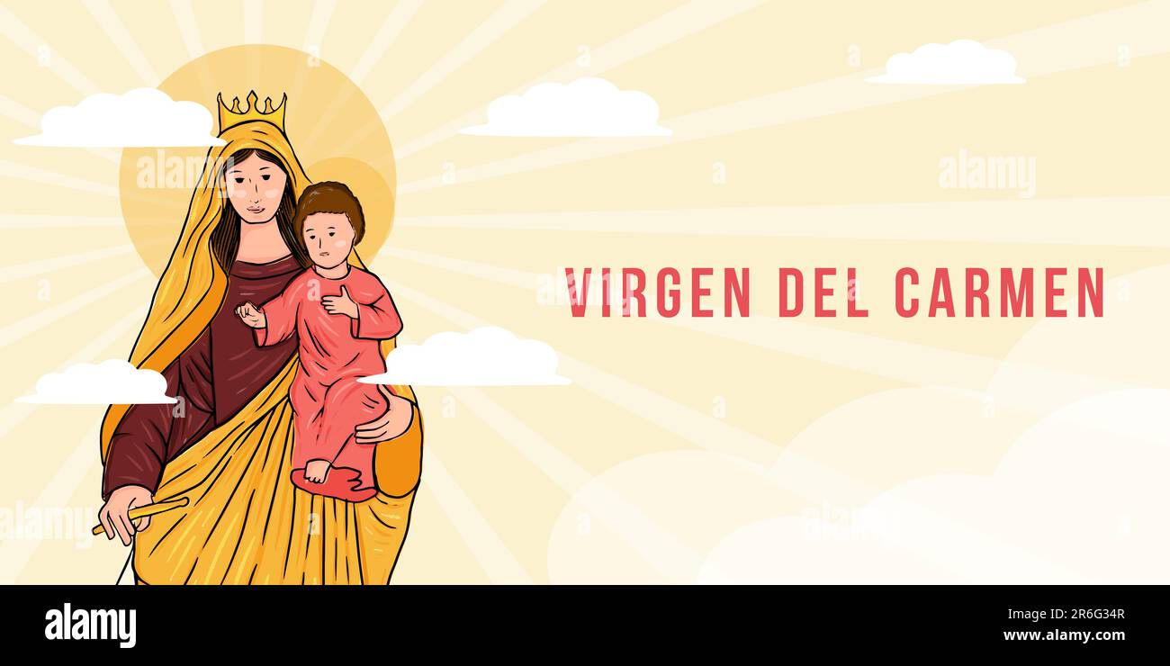 Virgen del carmen Immagini Vettoriali Stock - Alamy