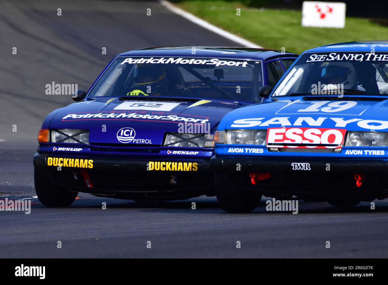 Incontri ravvicinati, Michael Whitaker, Rover SD1, Robert Oldershaw Jnr, Rover SD1, HRDC ‘Gerry Marshall’ Trophy Series, oltre 30 vetture in griglia per un fo Foto Stock