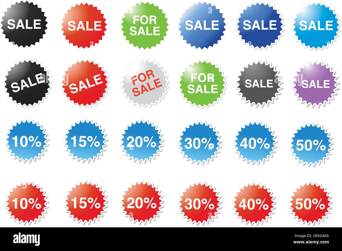 Adesivi di prezzo delle caramelle Illustrazione Vettoriale