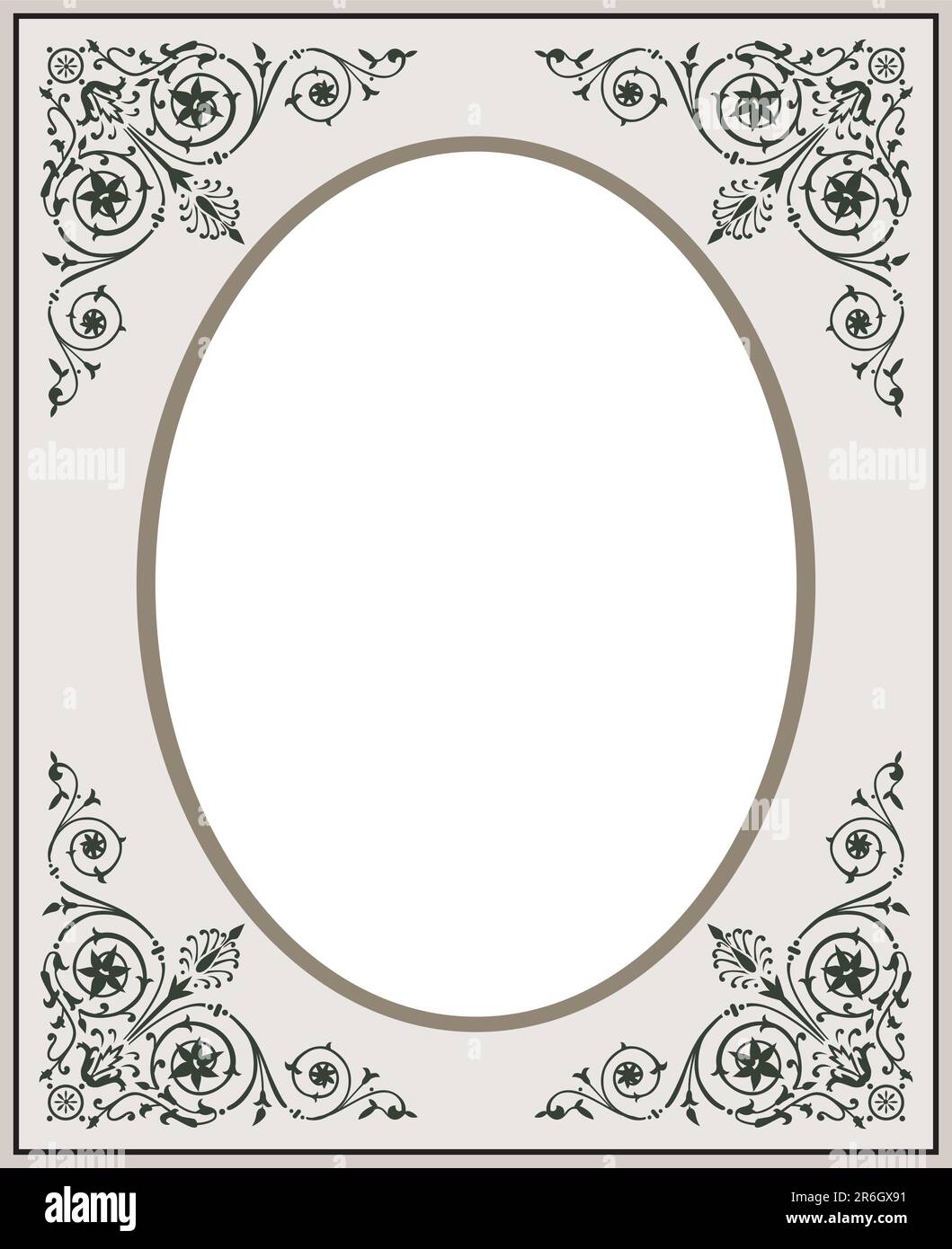 Cornice vintage con ornamenti, illustrazione vettoriale. File inclusi EPS v8 e 300 dpi JPG Illustrazione Vettoriale