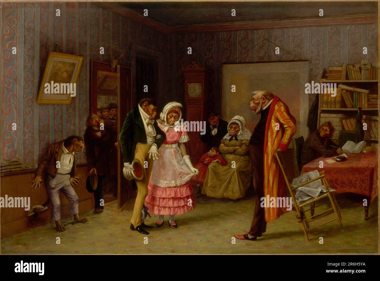 La partita di Runaway. Data: 1877. olio su tela. Museo: Smithsonian American Art Museum. Foto Stock