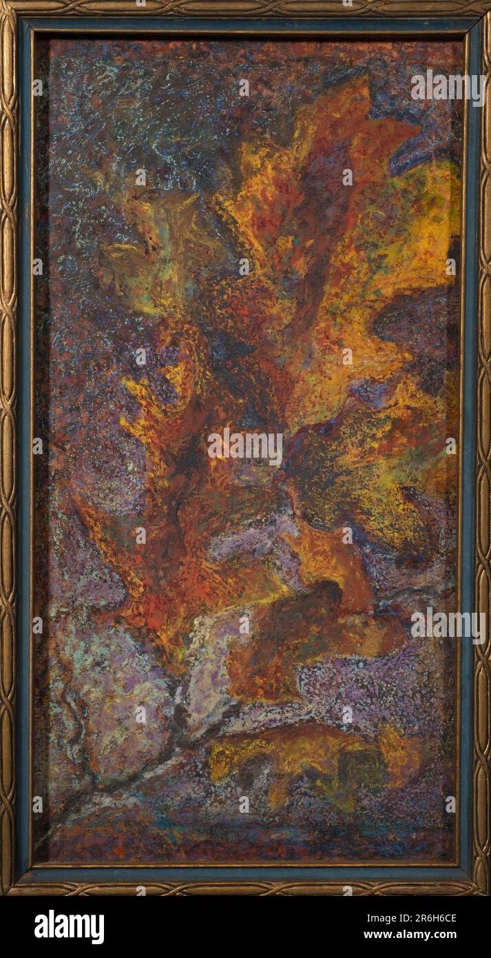Foglie. Data: 1909. stick di olio sulla carta. Museo: Museo della Comunità di Anacostia. Foto Stock