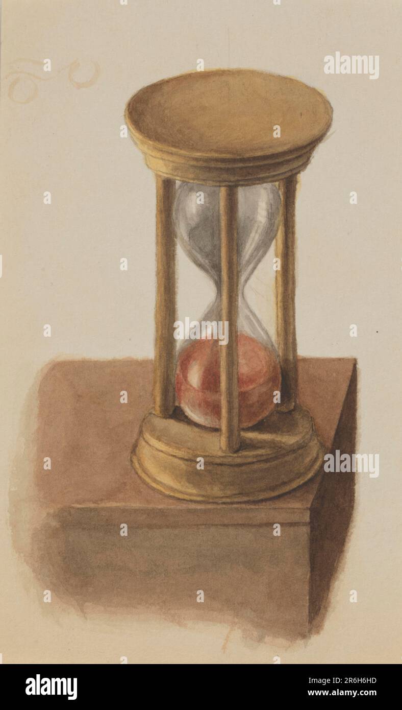 Senza titolo (clessidra). Acquerello su carta. Data: CA. 1872-1874. Museo: Smithsonian American Art Museum. Foto Stock