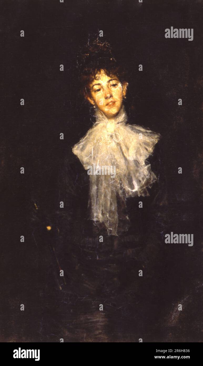 Una Signora in nero. Data: 1880. olio su tela. Museo: Smithsonian American Art Museum. Foto Stock