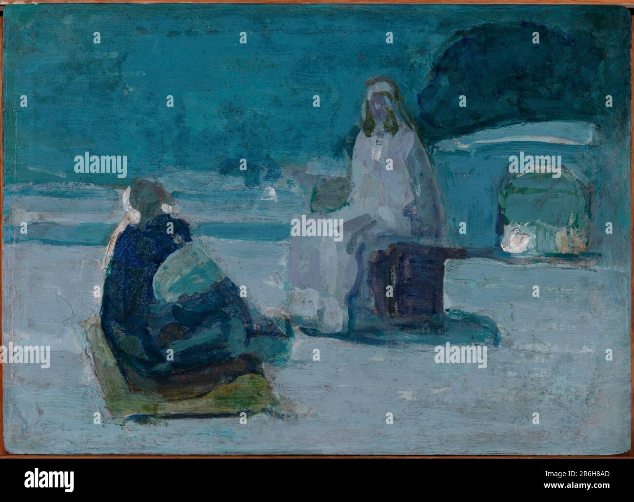 Studio per Cristo e Nicodemo su un tetto. Data: CA. 1923. Olio su pannello di legno. Museo: Smithsonian American Art Museum. Foto Stock