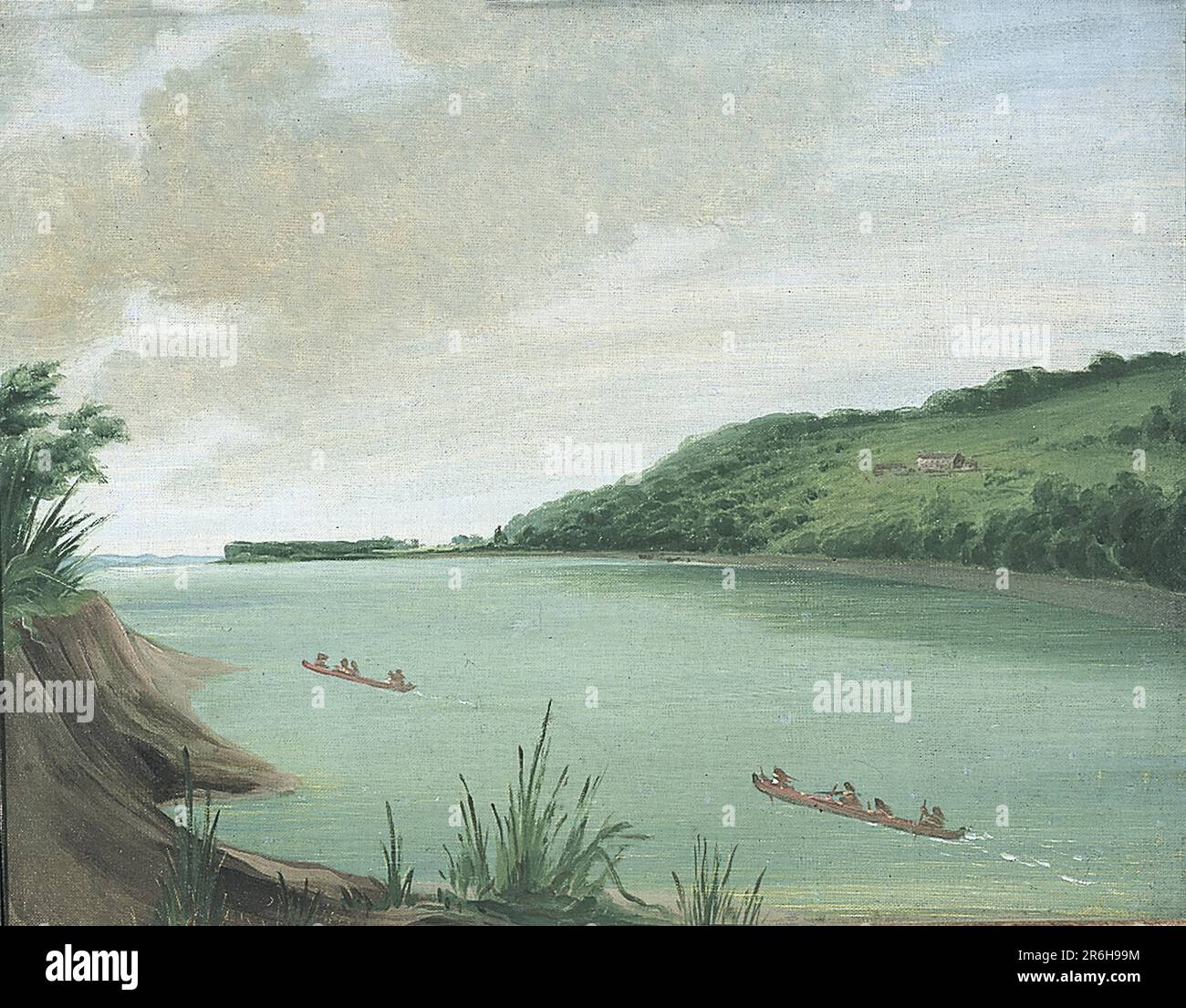Belle Vue, Agenzia indiana di Major Dougherty, a 870 km circa da St. Louis. olio su tela. Data: 1832. Museo: Smithsonian American Art Museum. Foto Stock