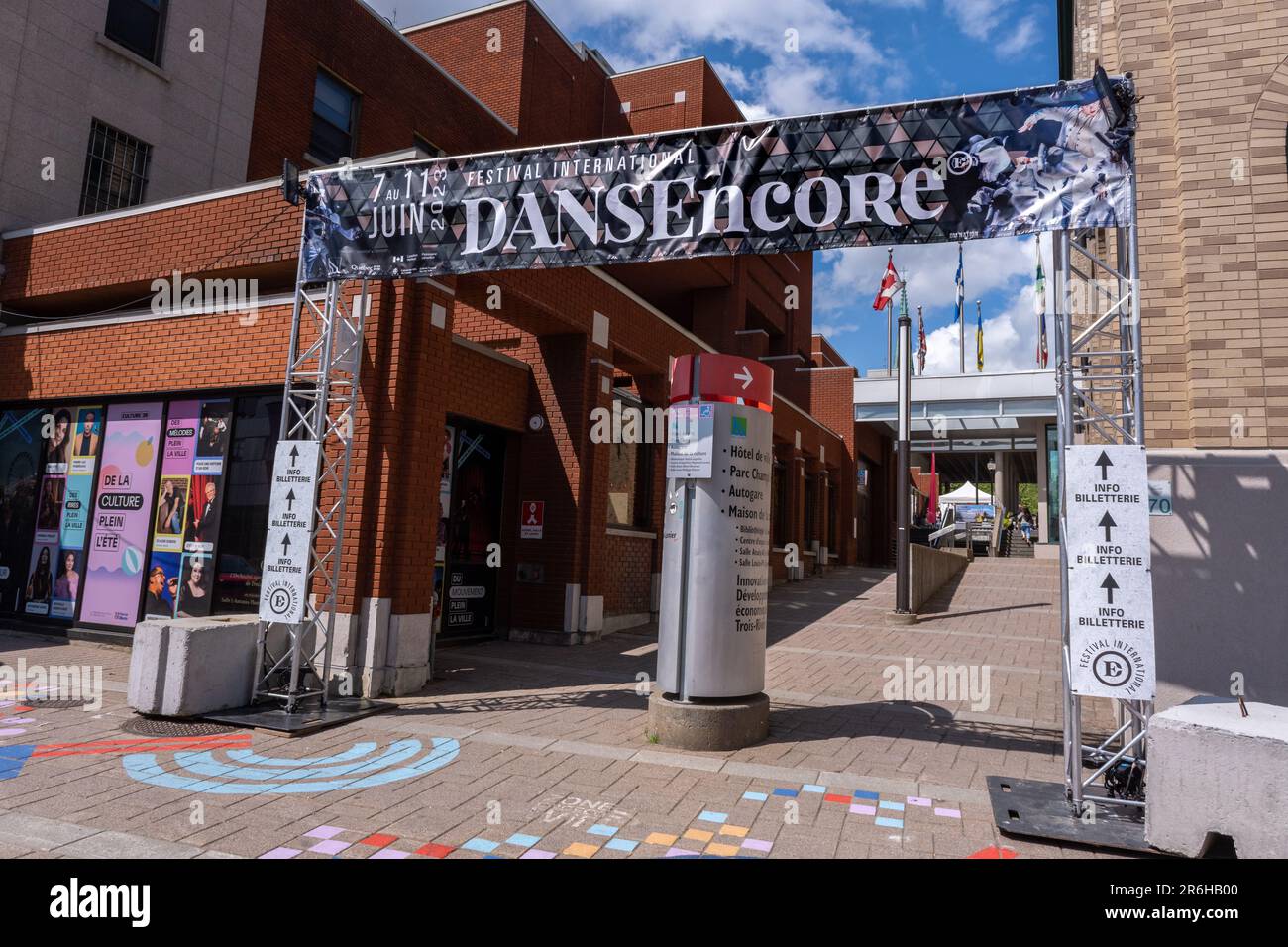Trois-Rivières, CA - 9 giugno 2023: Ingresso al festival di danza DanSencore Foto Stock