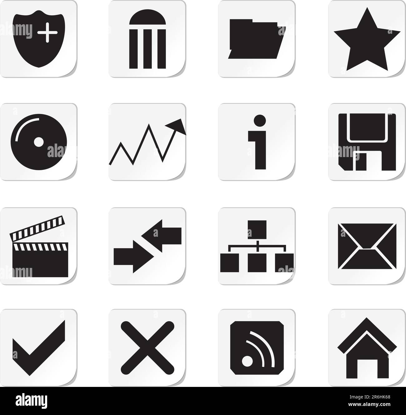 Icona Web su argomenti aziendali e di ufficio Illustrazione Vettoriale