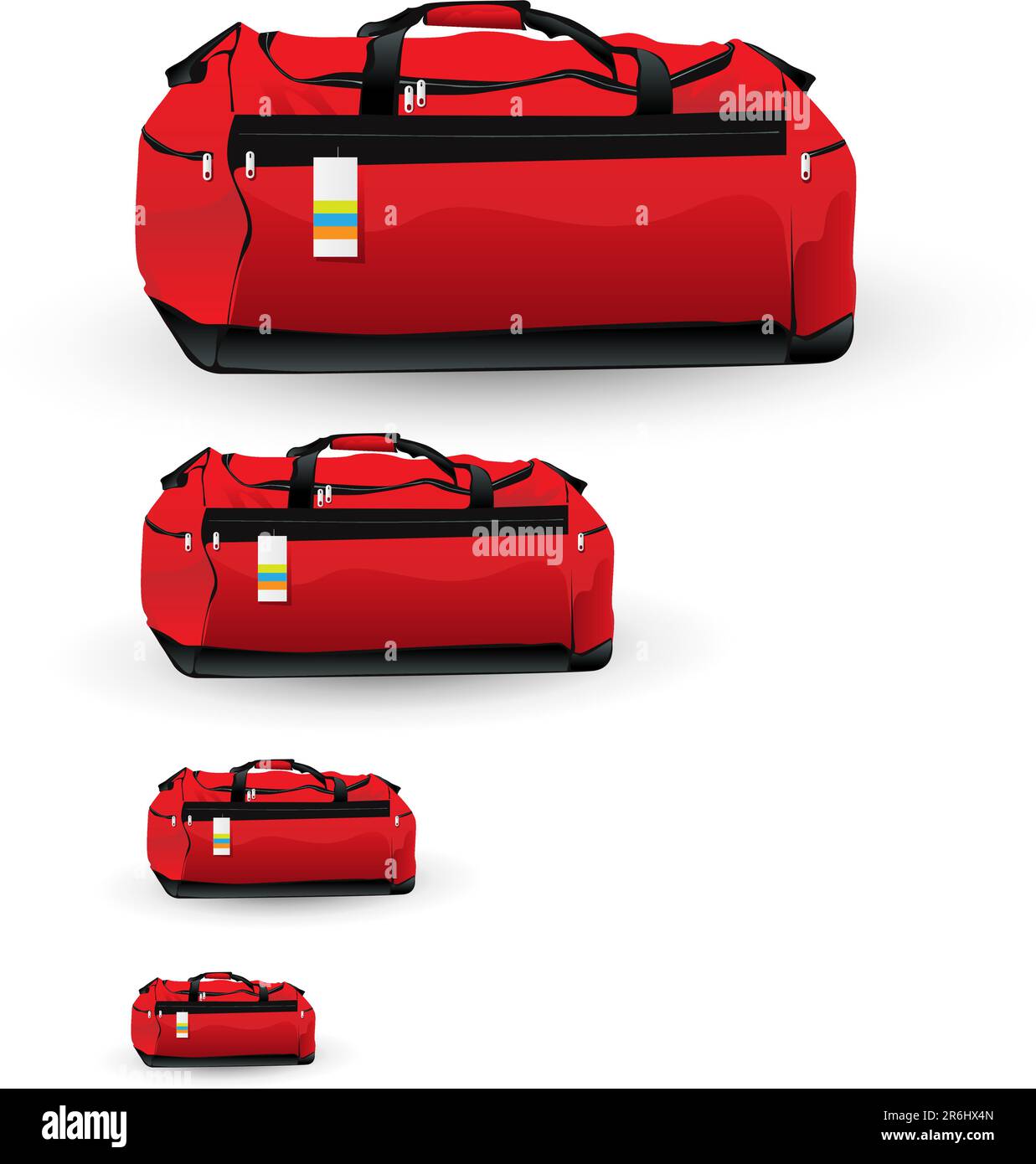 icona vettoriale di una borsa sportiva rossa Illustrazione Vettoriale