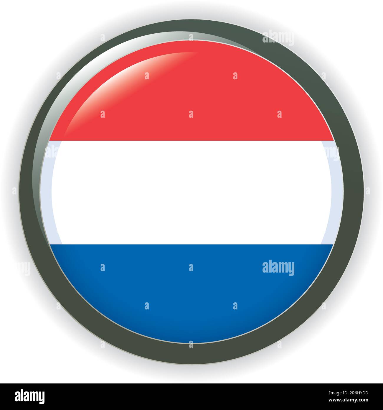pulsanti vector shiny web con bandiere dei paesi europei Illustrazione Vettoriale