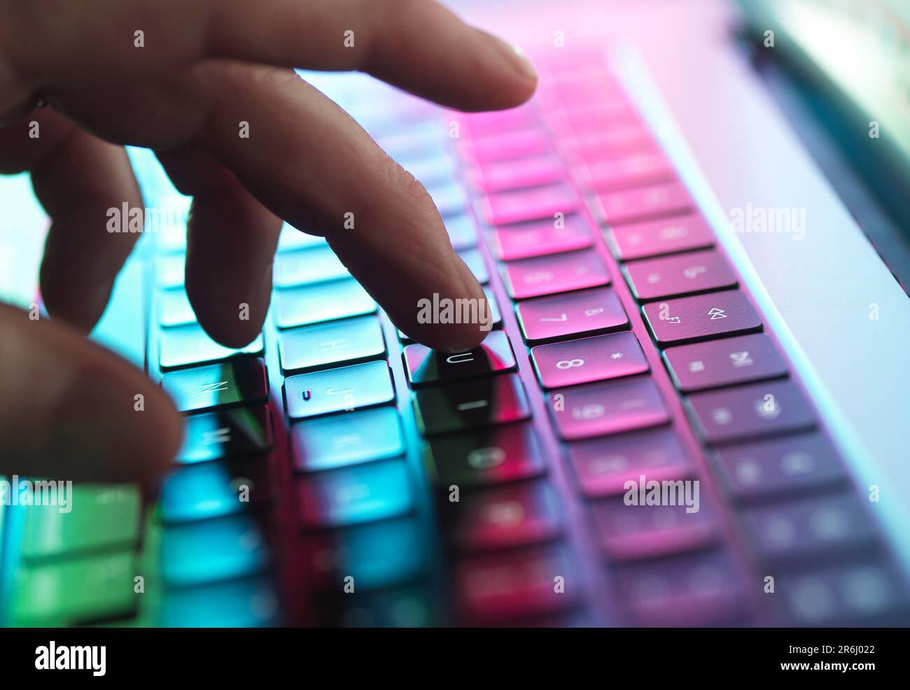 Lavorare online Foto Stock