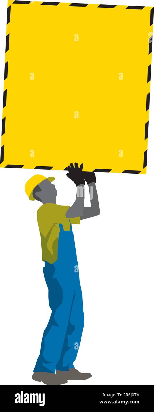 Poster (vettoriale) per appunti per gli operai edili Illustrazione Vettoriale