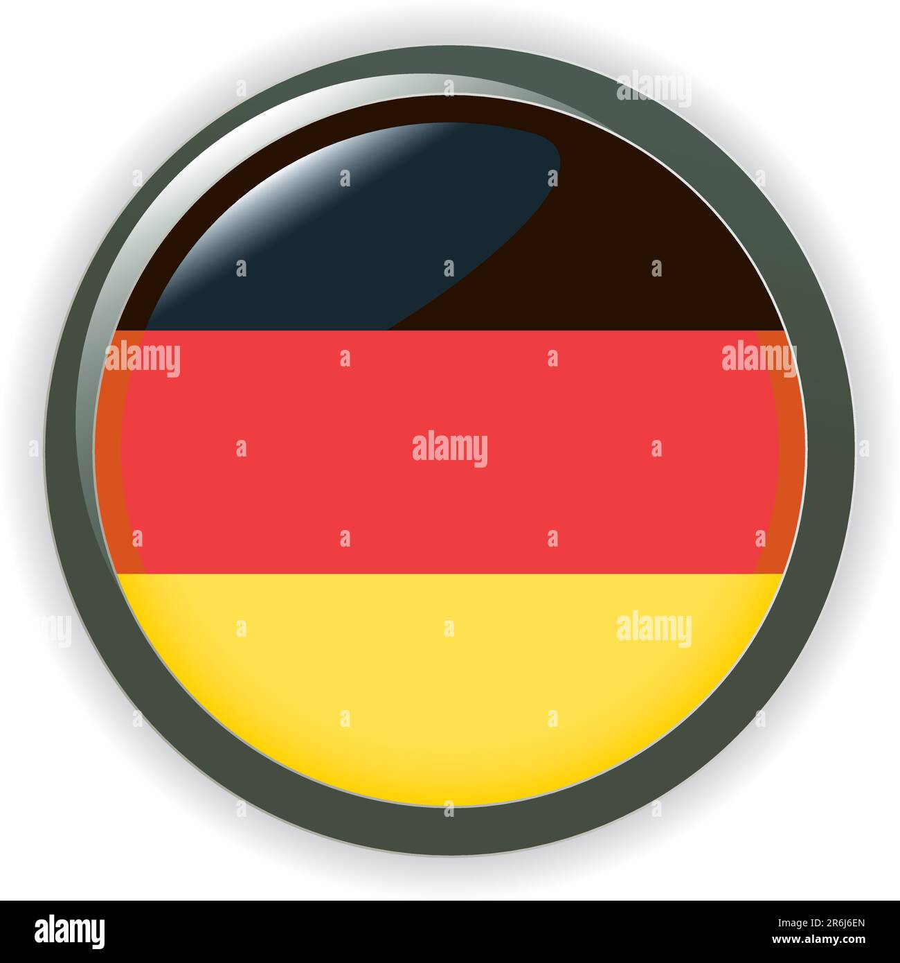 pulsanti vector shiny web con bandiere dei paesi europei Illustrazione Vettoriale
