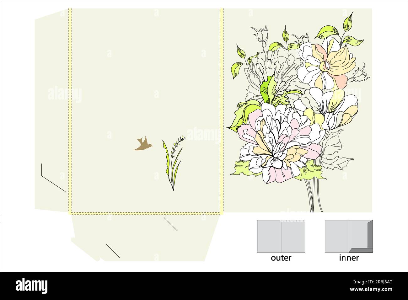 Modello per la progettazione di cartelle Illustrazione Vettoriale