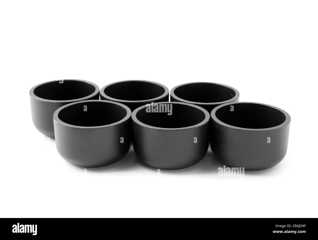 Portacandele per tè nero su sfondo bianco Foto Stock