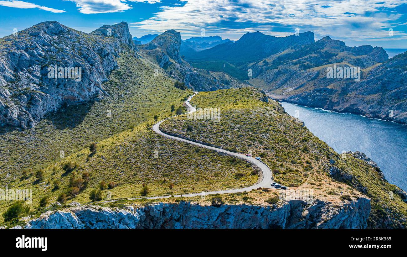Antenna della penisola di Formentor, Maiorca, Isole Baleari, Spagna, Mediterraneo, Europa Foto Stock