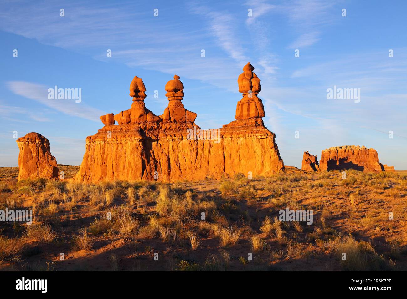 Die drei Richter, Goblin Valley state Park, Utah, USA Foto Stock