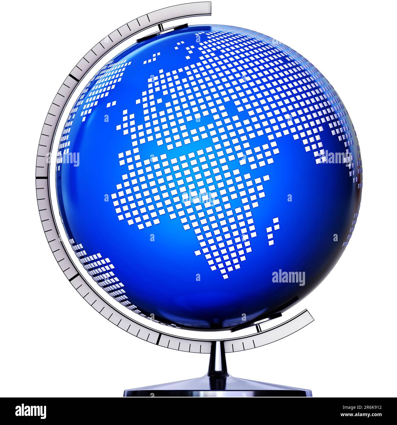 rendering ad alta risoluzione di un globo digitale Foto Stock