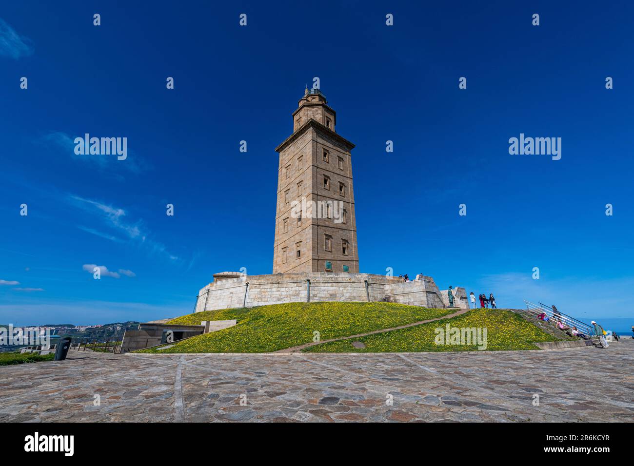La Torre di Ercole, patrimonio dell'umanità dell'UNESCO, la Coruna, Galizia, Spagna, Europa Foto Stock