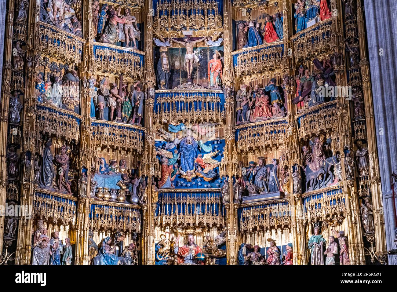 Interno della Cattedrale di San Salvador, Oviedo, Patrimonio Mondiale dell'UNESCO, Asturie, Spagna, Europa Foto Stock