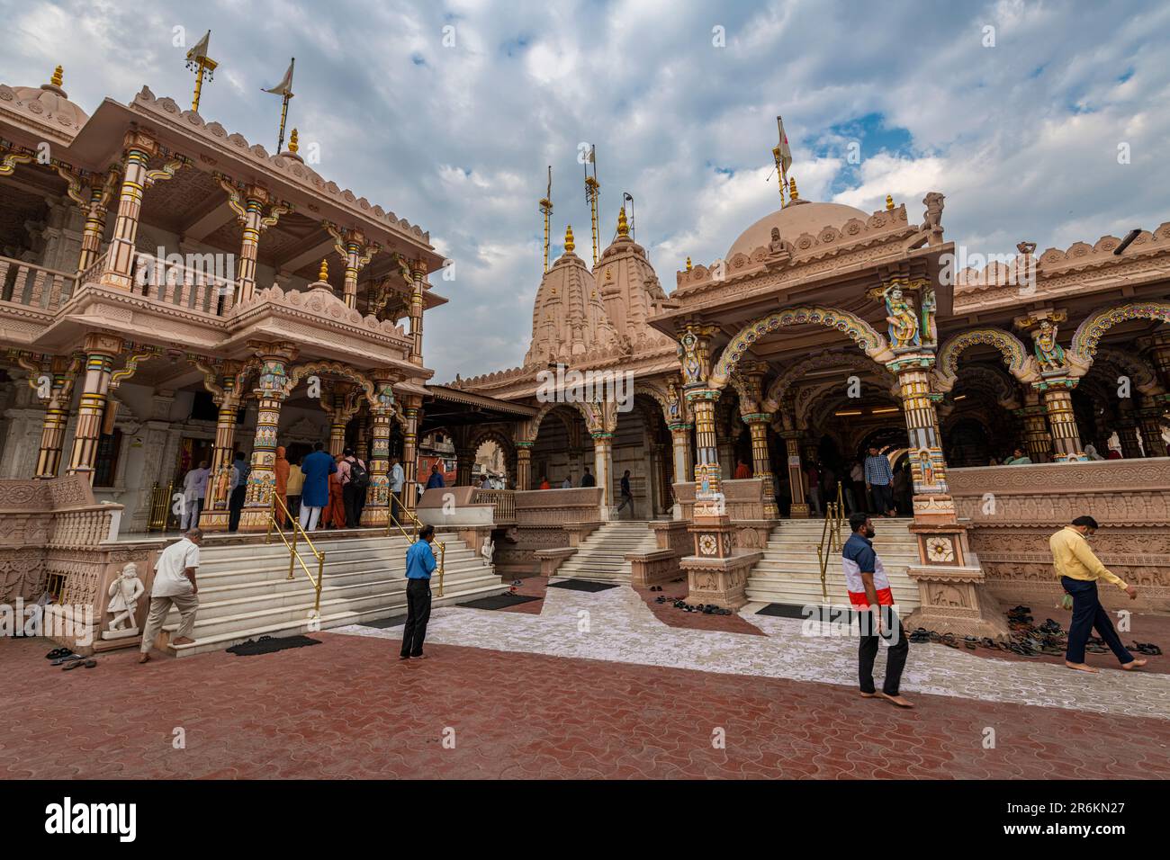 Shree Swaminarayan Mandir Kaludur, patrimonio dell'umanità dell'UNESCO, Ahmedabad, Gujarat, India, Asia Foto Stock