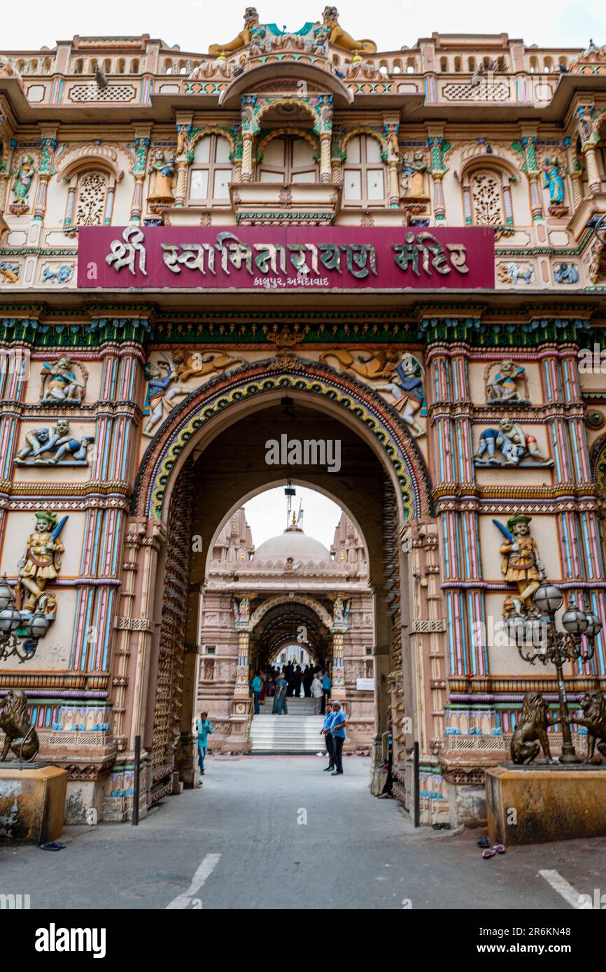 Swaminarayan Pakodi Centre, patrimonio mondiale dell'UNESCO, Ahmedabad, Gujarat, India, Asia Foto Stock