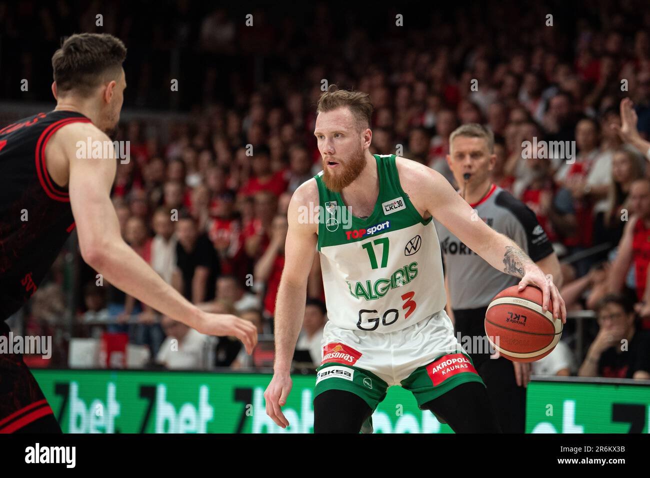 06/08/2023. Partita finale della lega di pallacanestro lituana ('Betsafe-LKLl'). Rytas 69:68 Zalgiris. Foto Stock