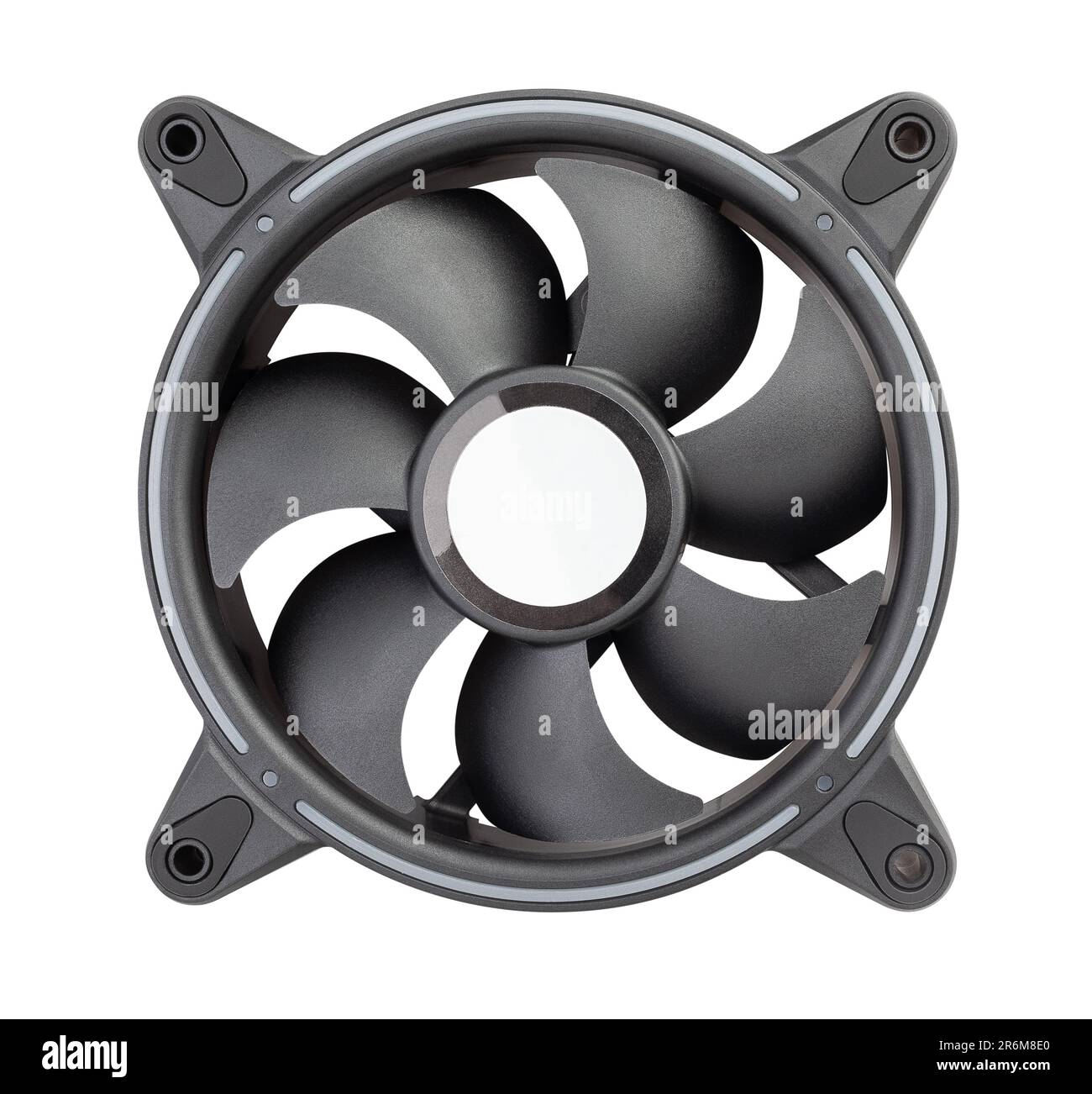 percorso del refrigerante in pc isolato su bianco Foto Stock