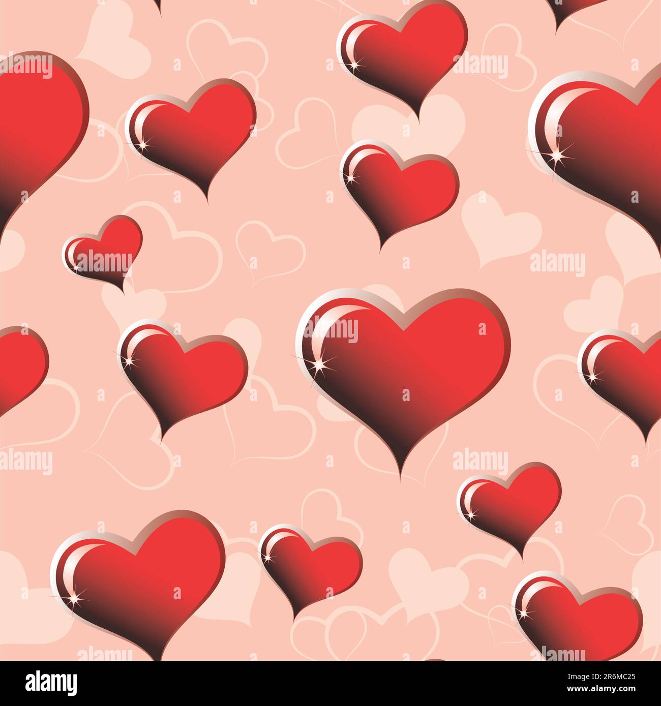 Perfetta da cuori(può essere ripetuto e scalato in qualsiasi dimensione) Illustrazione Vettoriale