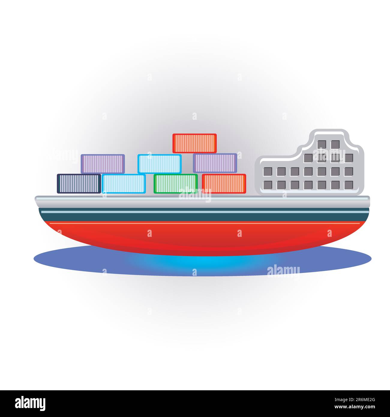 nave porta-container Illustrazione Vettoriale