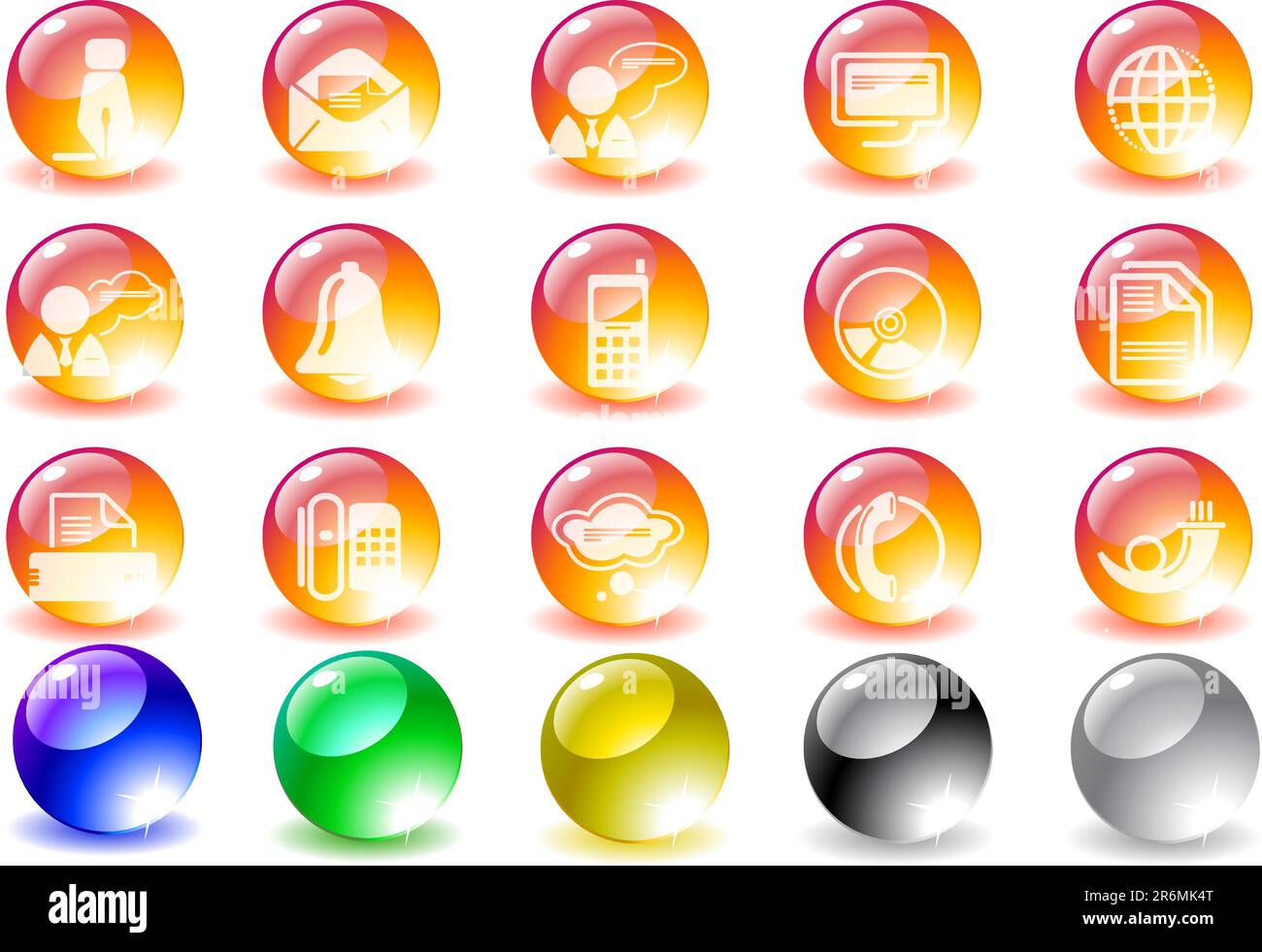 Icone di comunicazione Illustrazione Vettoriale