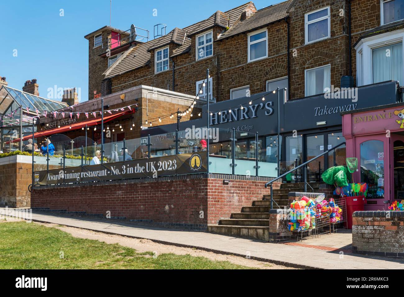 Ristorante Henry's Fish & Chips a Hunstanton, Norfolk. Foto Stock