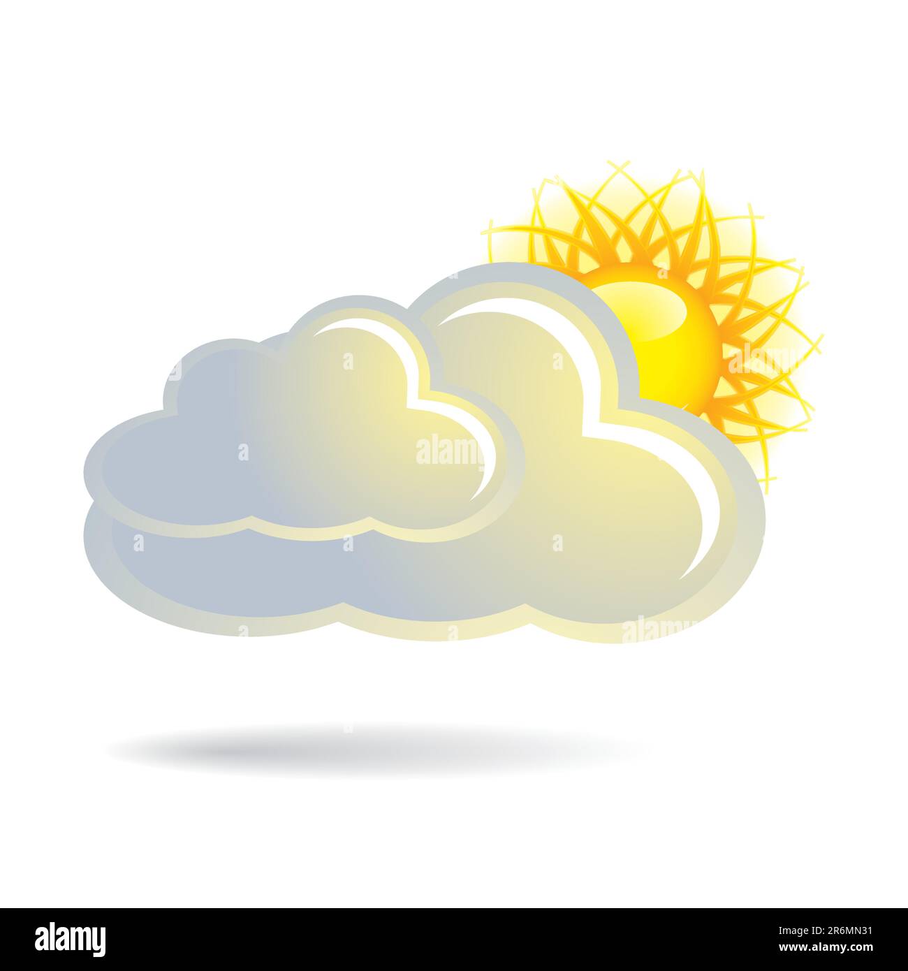 nuvola e sole Illustrazione Vettoriale