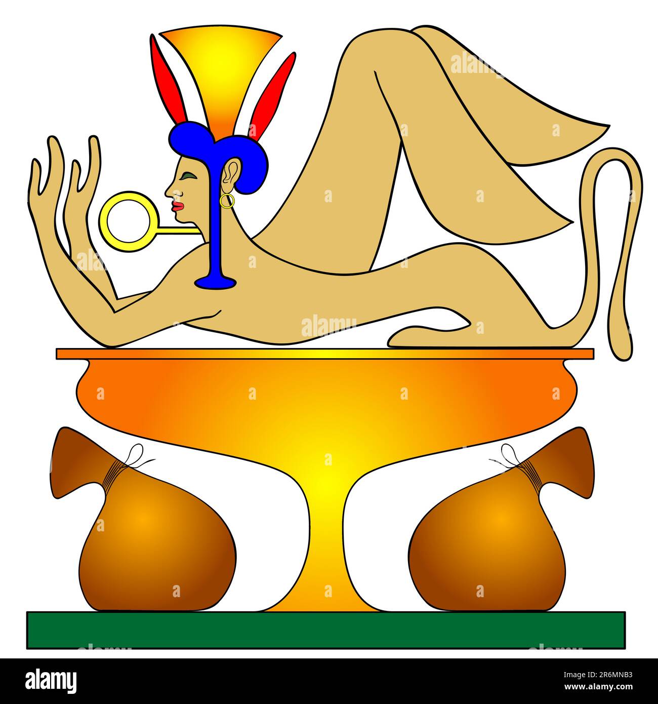 Tesoriere - illustrazioni delle creature mitiche di antico Egitto Illustrazione Vettoriale