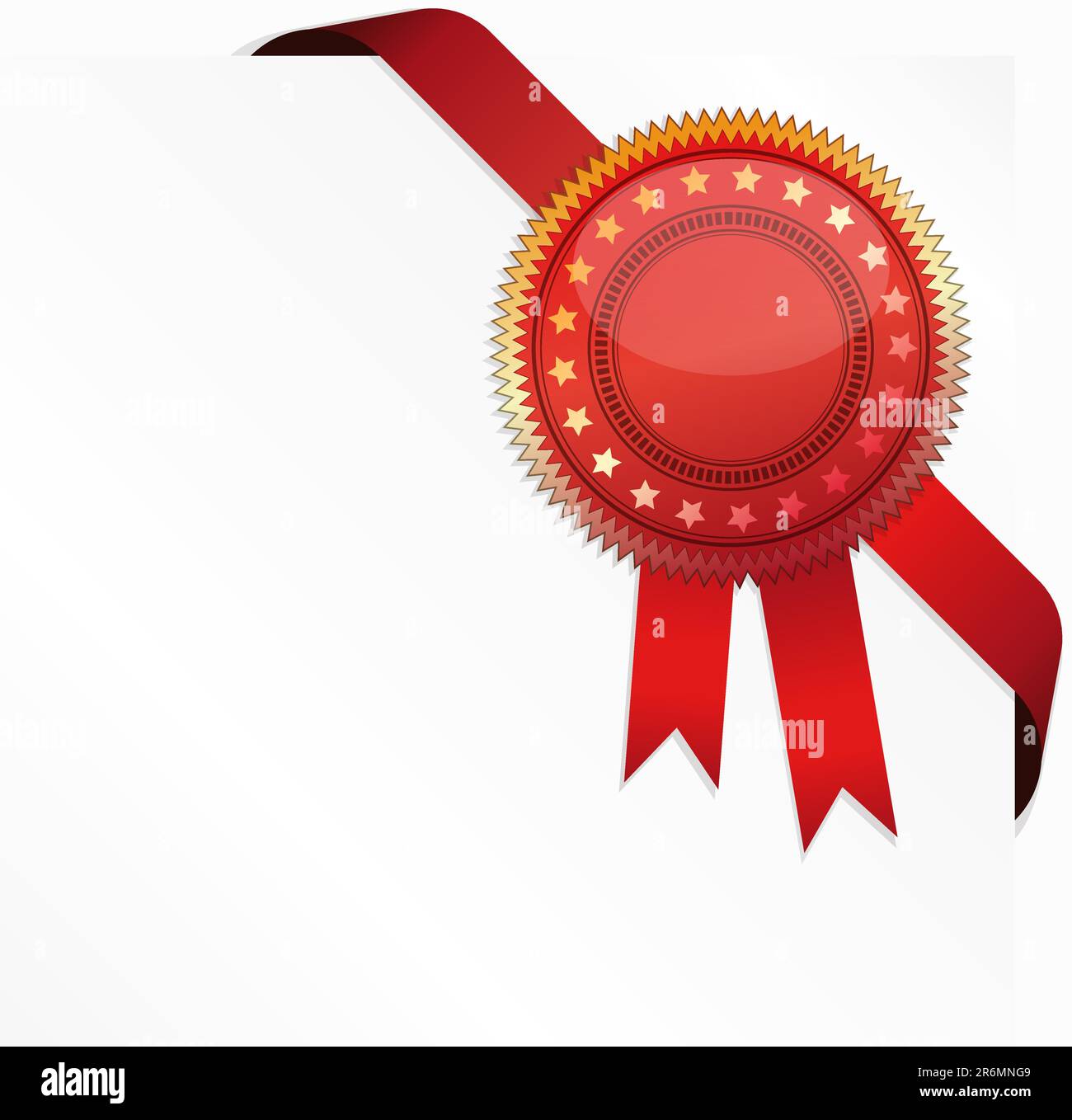 Nastro angolare vettoriale e certificato di qualità. Illustrazione del progetto. Illustrazione Vettoriale