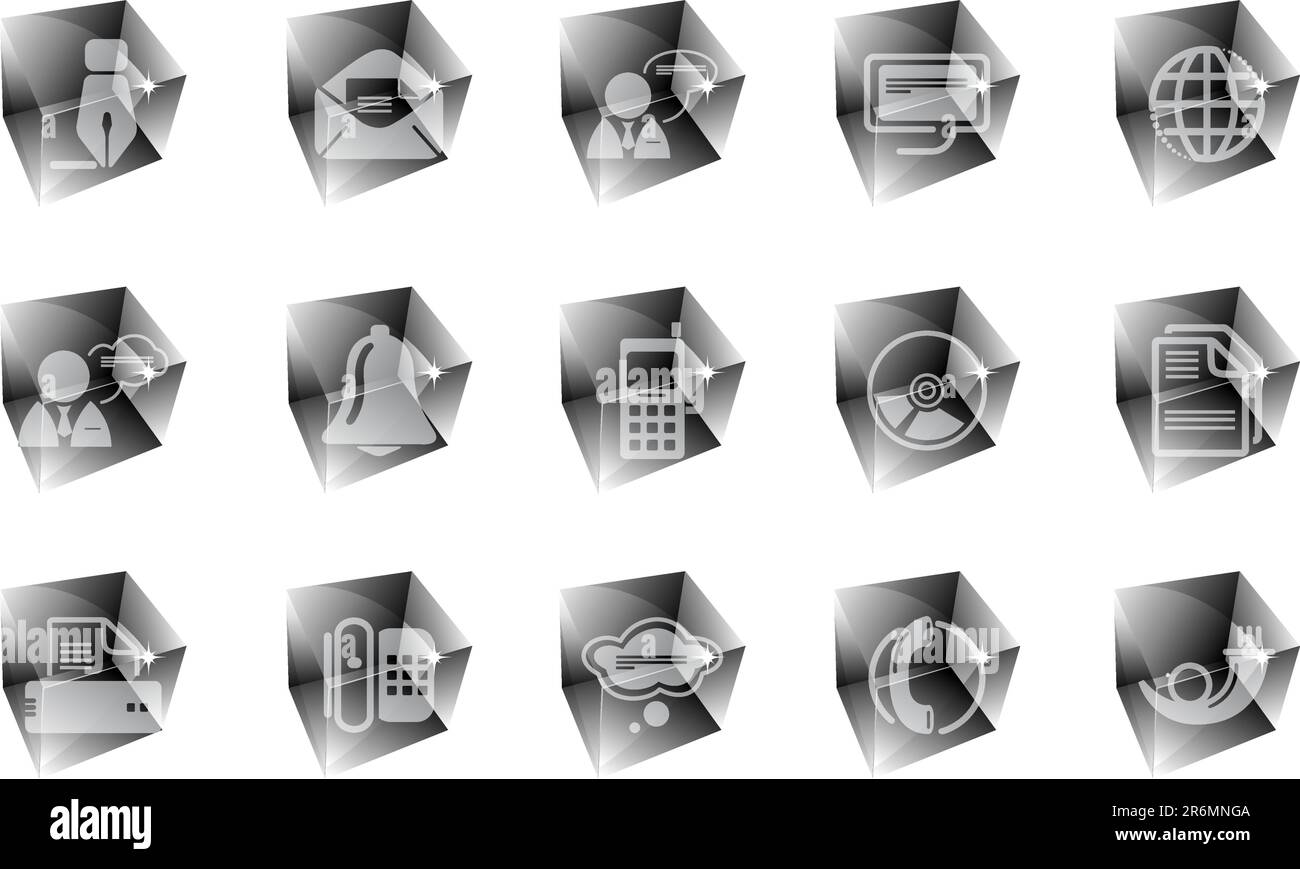 Icone di comunicazione ICE Illustrazione Vettoriale