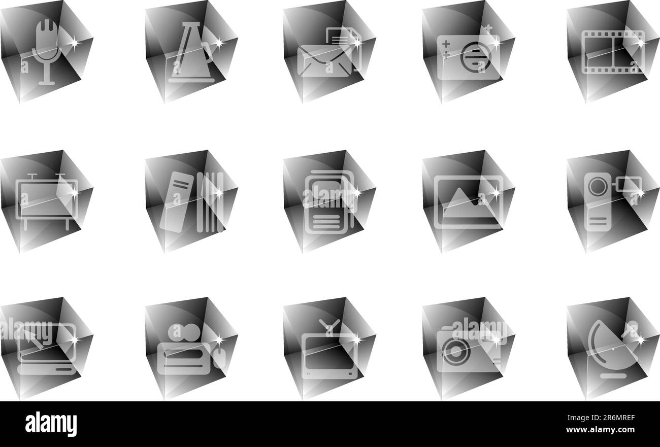 Icone Media e Publishing ICE Illustrazione Vettoriale