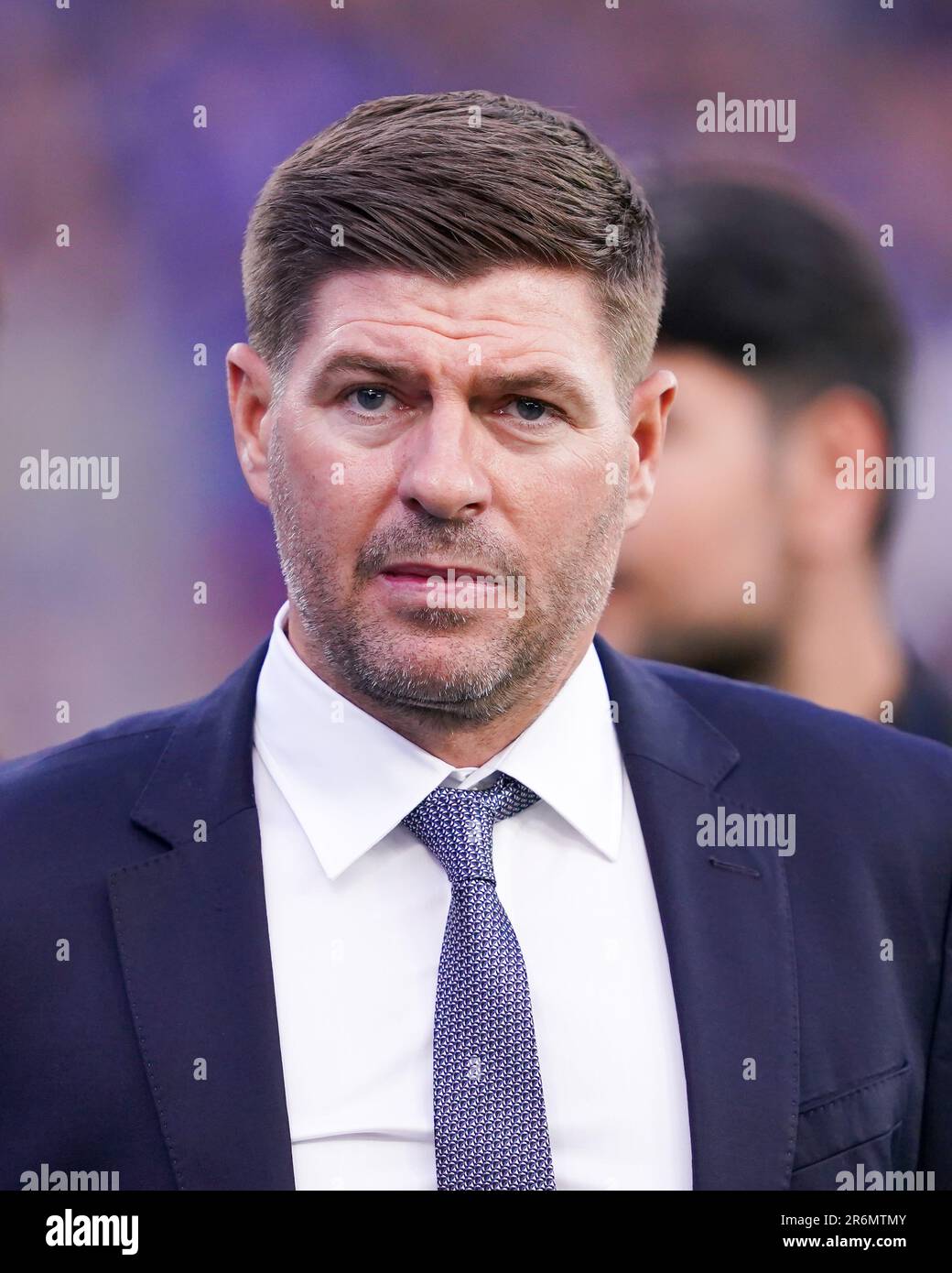 Istanbul, Turchia. 10th giugno, 2023. Steven Gerrard - ex giocatore di Liverpool - prima della finale della UEFA Champions League tra il Manchester City FC e il FC Internazionale allo Stadio Olimpico di Atatürk a Istanbul, in Turchia. (Daniela Porcelli/SPP) Credit: SPP Sport Press Photo. /Alamy Live News Foto Stock