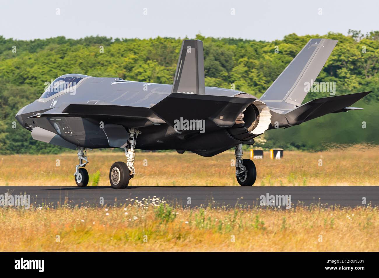 Un aereo da combattimento di quinta generazione di Lockheed Martin F-35 Lightning II della Royal Netherlands Air Force. Foto Stock