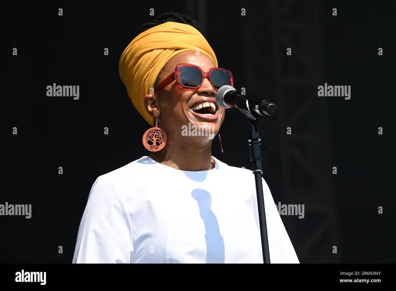 Il floacista si esibisce al Lambeth Country Show 2023 in una calda giornata estiva al Brockwell Park, Londra, Regno Unito. Credit: Vedi li/Picture Capital/Alamy Live News Foto Stock