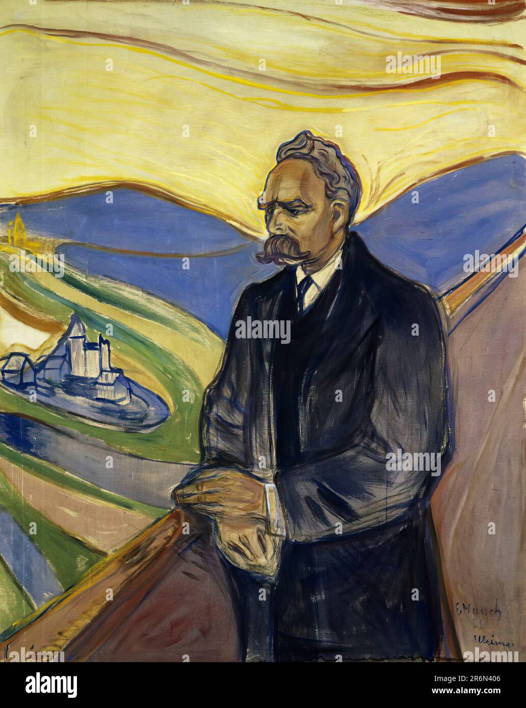 Ritratto di Friedrich Nietzsche. Munch. 1906, Foto Stock