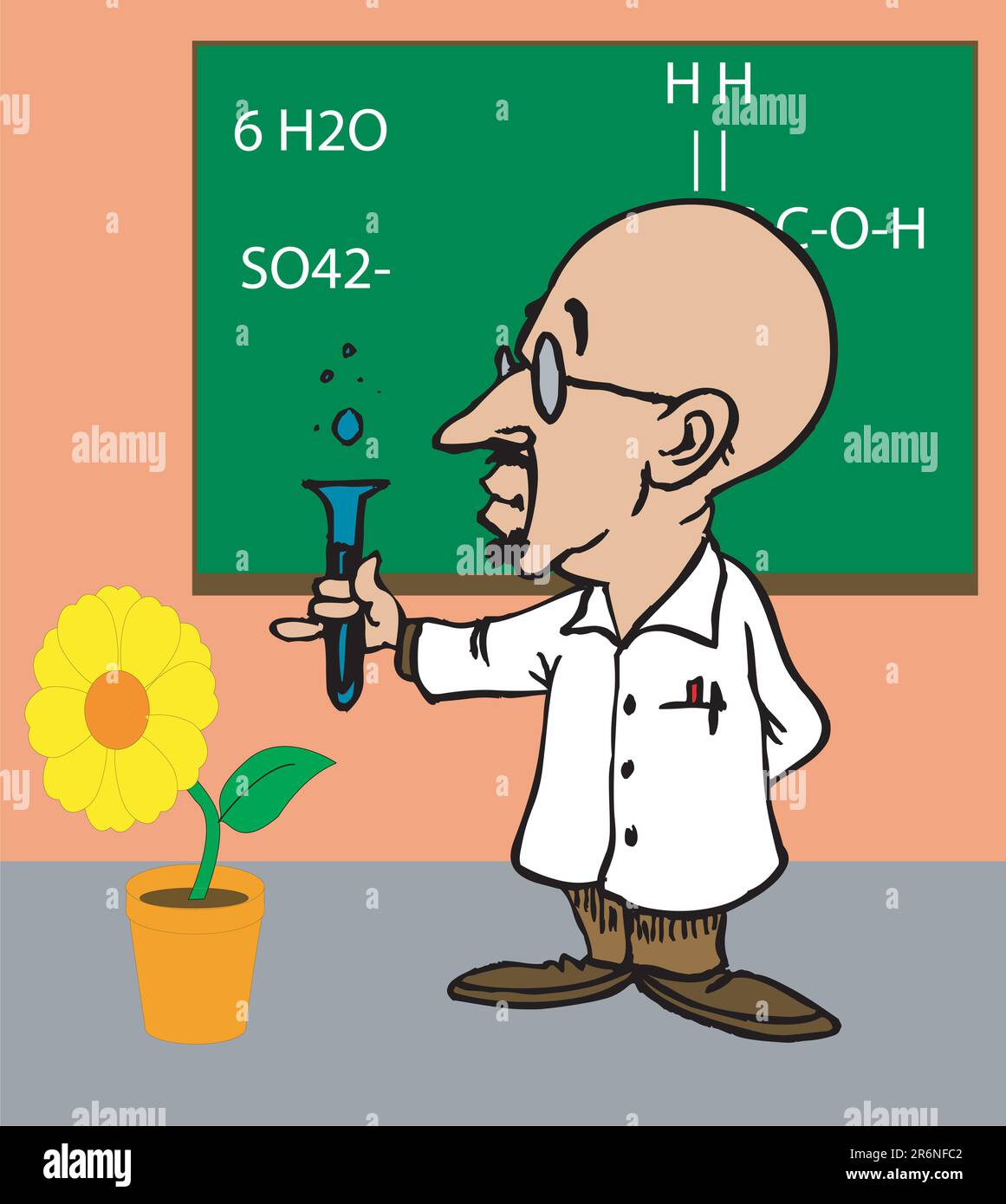 The Toonimal Scientist - Illustration Vector Art Illustrazione Vettoriale