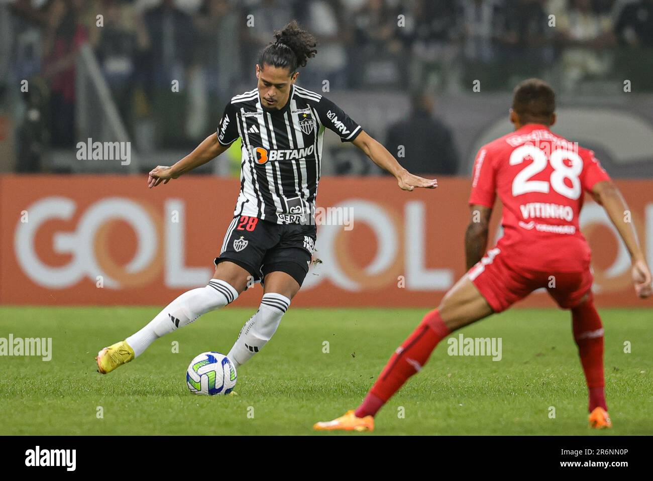 Belo Horizonte, Brasile. 10th giugno, 2023. MG - BELO HORIZONTE - 06/10/2023 - BRAZILEIRO A 2023, ATLETICO-MG X RED BULL BRASILE - Mauricio Lemos giocatore di Atletico-MG durante una partita contro Red Bull Brasil allo stadio Mineirao per il campionato BRAZILEIRO A 2023. Foto: Gilson Junio /AGIF/Sipa USA Credit: Sipa USA/Alamy Live News Foto Stock