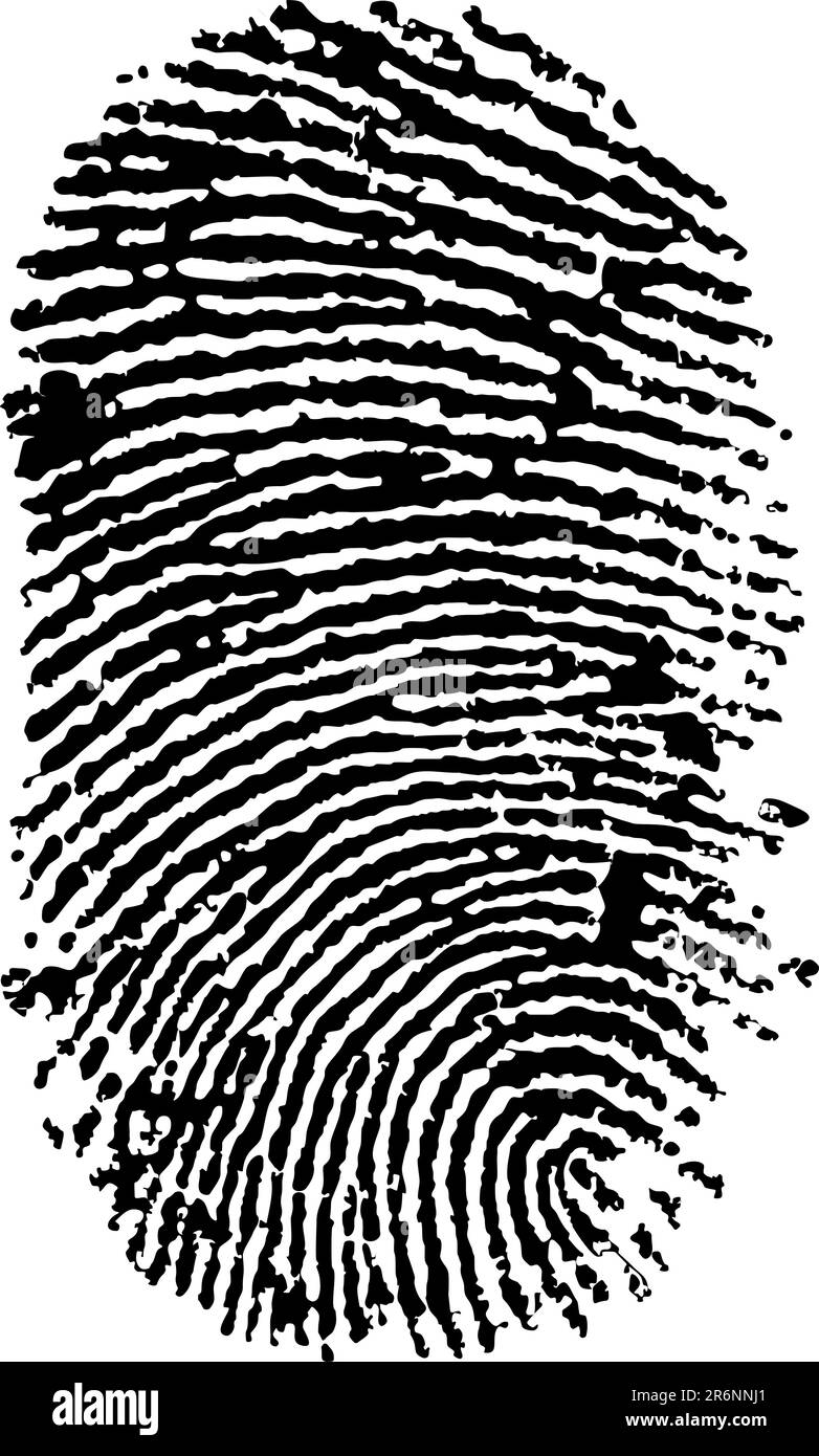 Dito dettagliate stampa - illustrazione vettoriale Illustrazione Vettoriale