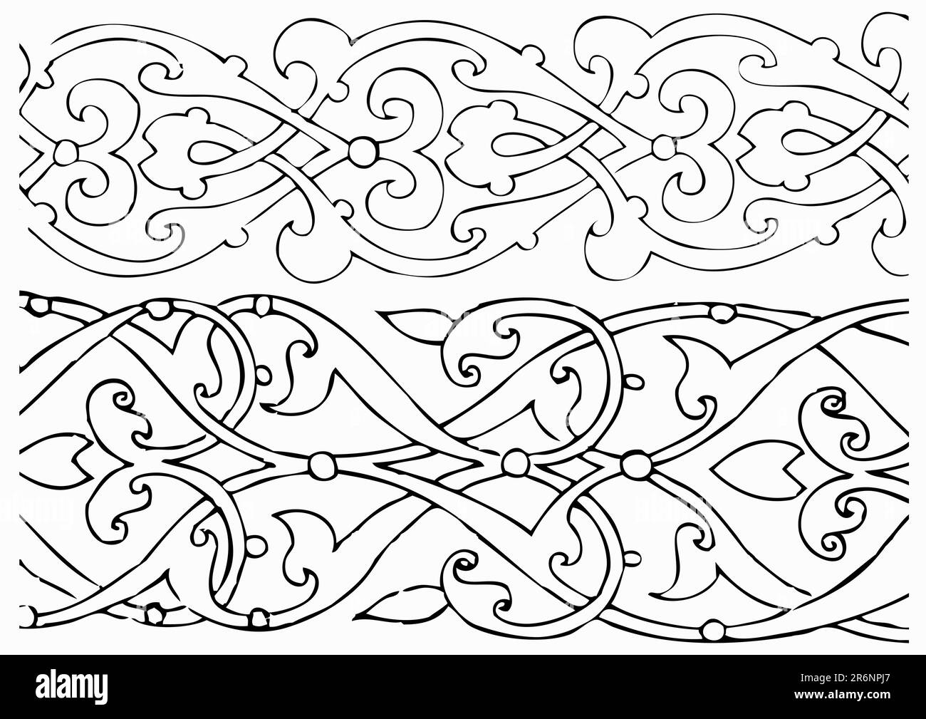 insieme vettoriale di vari elementi di progettazione orientali Illustrazione Vettoriale