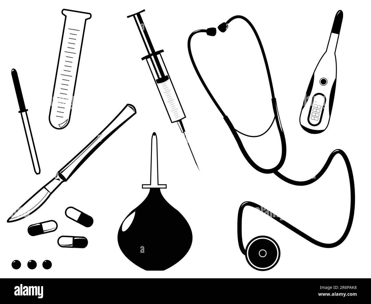 Lo strumento medico del medico in un vettore Illustrazione Vettoriale