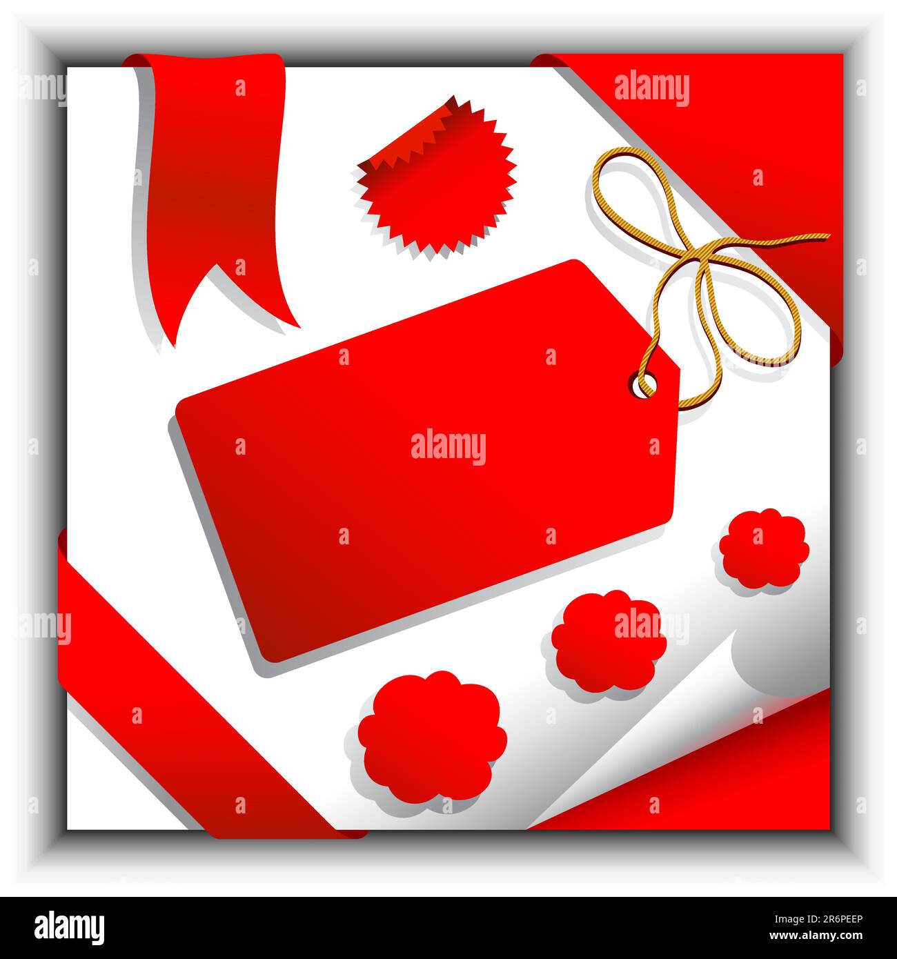 insieme di tag, questa illustrazione può essere utile come lavoro di progettazione Illustrazione Vettoriale