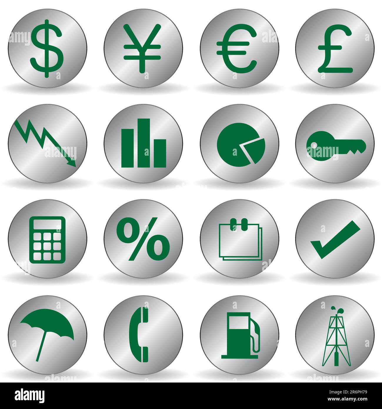 raccolta vettoriale di icone finanziarie Illustrazione Vettoriale