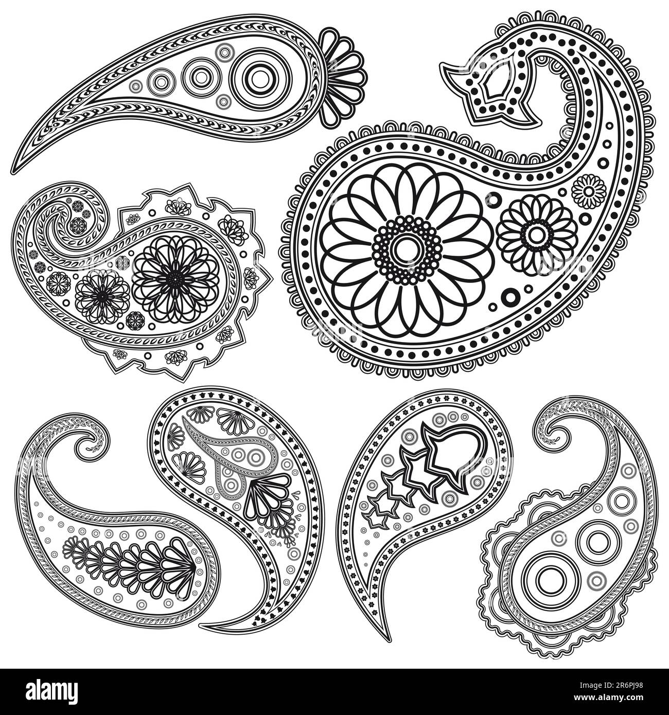 Eps Vintage Paisley pattern per la progettazione. Illustrazione per il design. Illustrazione Vettoriale